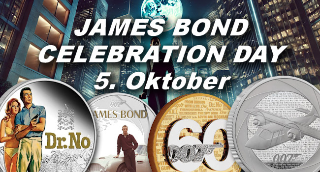 James Bond Day 2024 in Gold & Silber